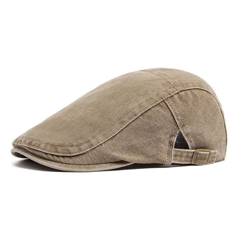Unisex Vintage Flat Cap i Denimstil – Klassisk Baskerkeps med Retro Look & Komfortabel Passform