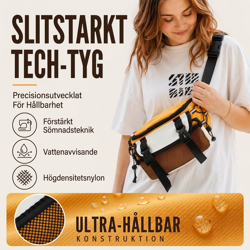 Unisex Urban Sling Bag – Vattentålig Crossbody Väska med Smarta Fickor & Modern Streetwear Stil