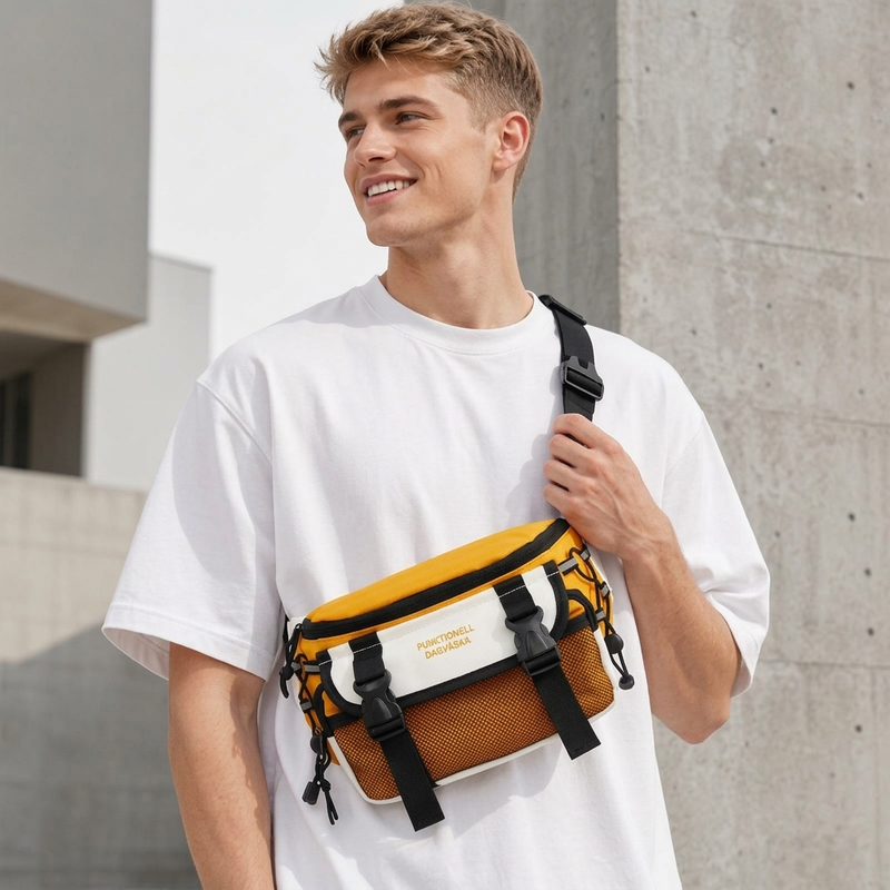Unisex Urban Sling Bag – Vattentålig Crossbody Väska med Smarta Fickor & Modern Streetwear Stil