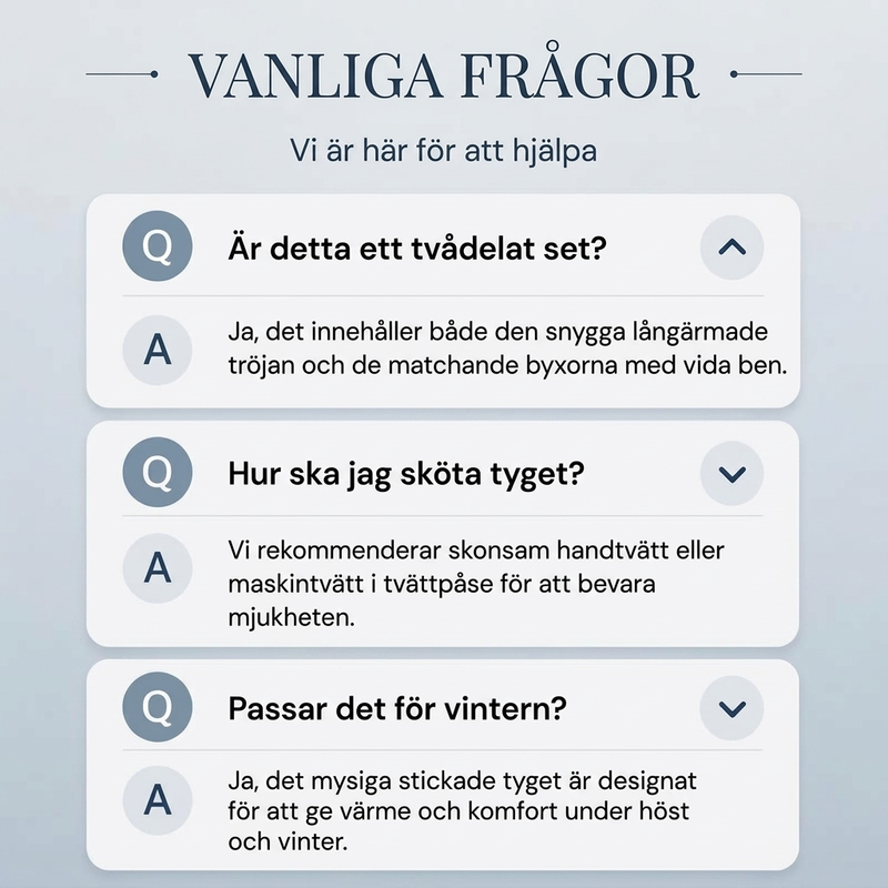 Randigt Mysset Dam 2 Delar – Mjuk Tröja & Vida Byxor