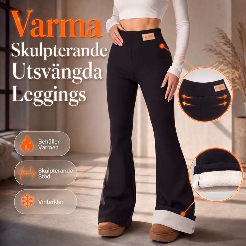 💰 Halva priset! 👖Varmfodrade Utställda Leggings Dam – Hög Midja, Smickrande Passform & Vinterkomfort