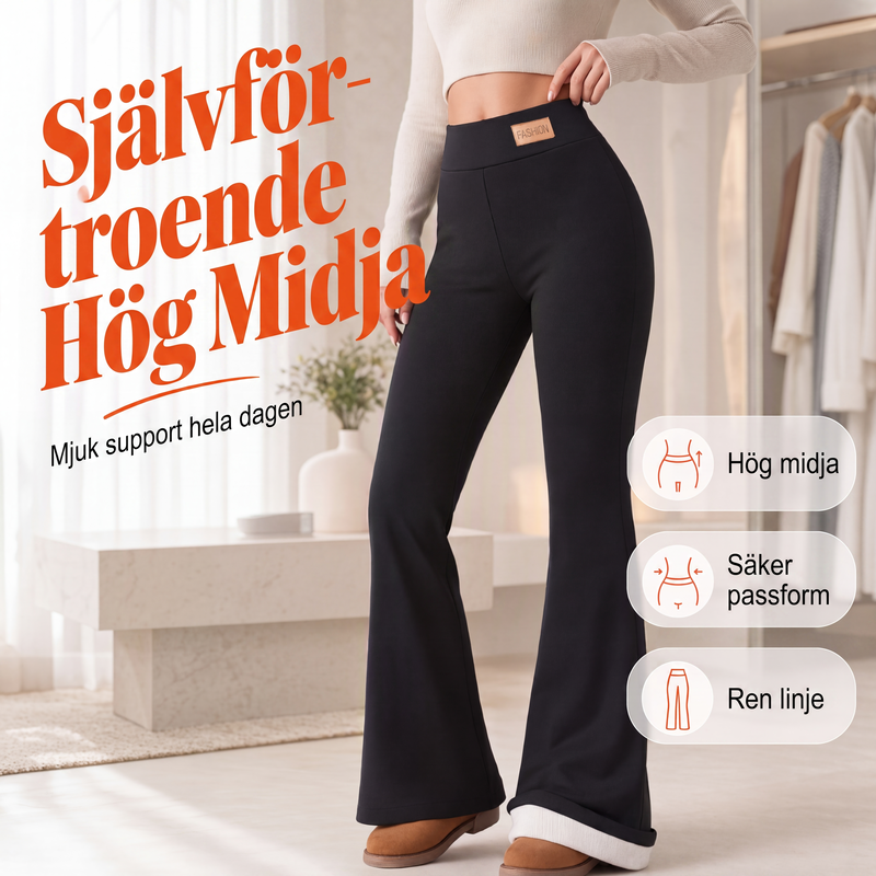 💰 Halva priset! 👖Varmfodrade Utställda Leggings Dam – Hög Midja, Smickrande Passform & Vinterkomfort