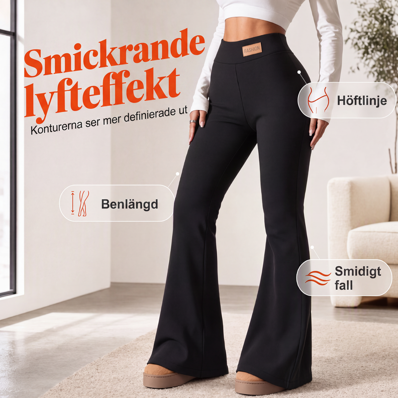 💰 Halva priset! 👖Varmfodrade Utställda Leggings Dam – Hög Midja, Smickrande Passform & Vinterkomfort