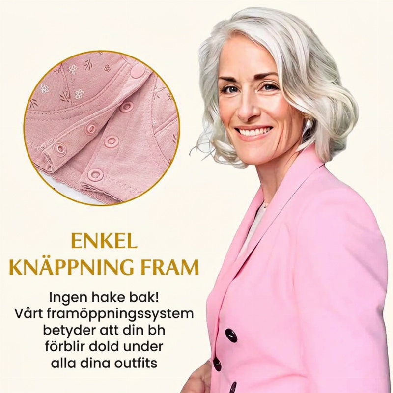 👙Framknäppt BH utan Bygel – Mjuk Bomulls-BH för Dam