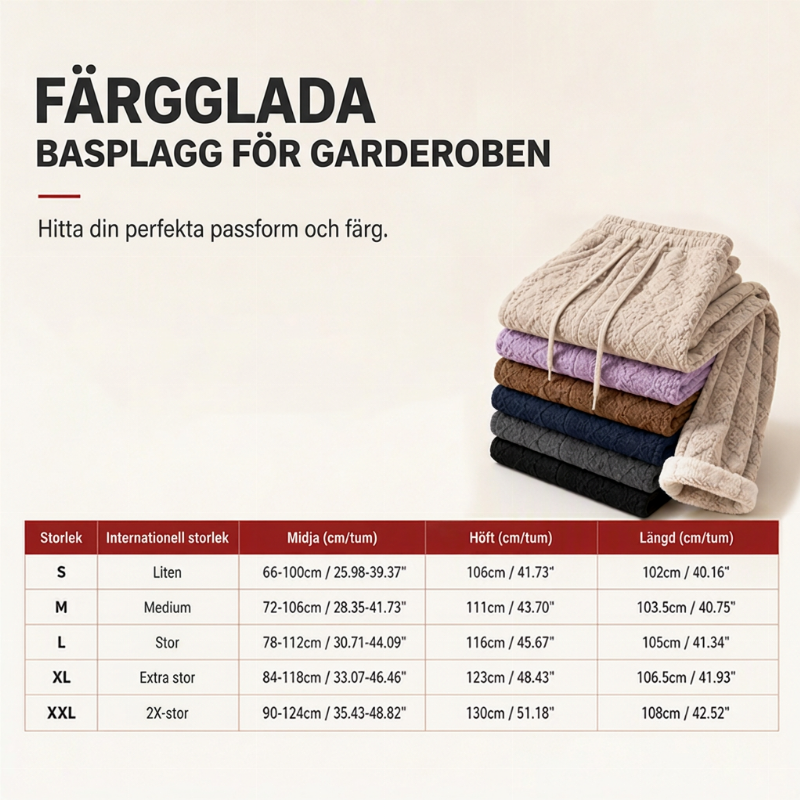 Fleecefodrade Byxor Dam – Varma Raka Byxor med Dragsko