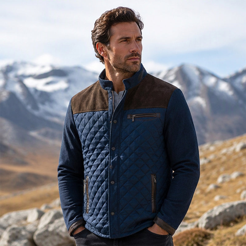 🍂🏡 Men's Casual Stand Collar Warm Quilted Jacket | Cozy Warmth & Easy Everyday Style ✨