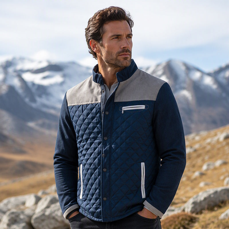 🍂🏡 Men's Casual Stand Collar Warm Quilted Jacket | Cozy Warmth & Easy Everyday Style ✨