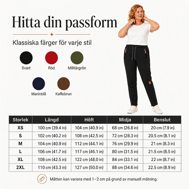 Varma Fodrade Vinterbyxor Unisex – Med Dragsko & Dragkedjefickor