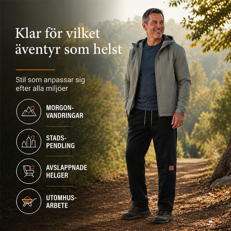 Varma Fodrade Vinterbyxor Unisex – Med Dragsko & Dragkedjefickor
