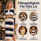 👗 Randig Stickad Klänning Dam – Mjuk Värme, Klassisk Krage & Elegant Vardagsstil