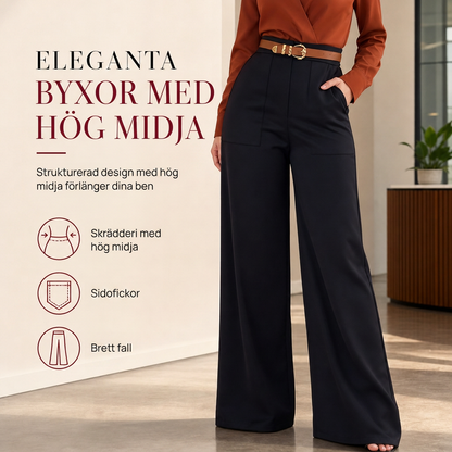 👖 Casual bredbyxor av kostymmaterial for kvinnor, langbyxor for host och vinter