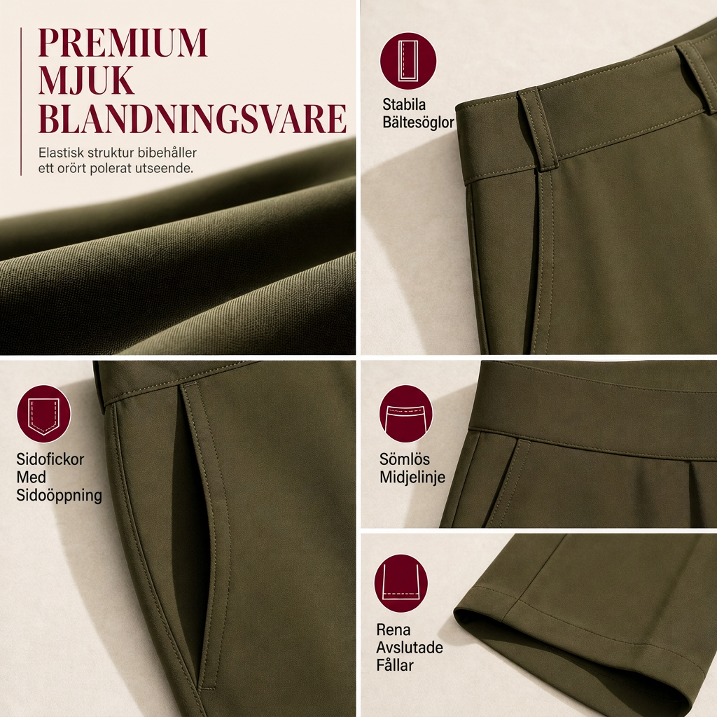 👖 Casual bredbyxor av kostymmaterial for kvinnor, langbyxor for host och vinter