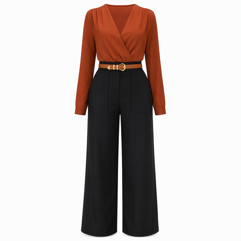 👖 Casual bredbyxor av kostymmaterial for kvinnor, langbyxor for host och vinter