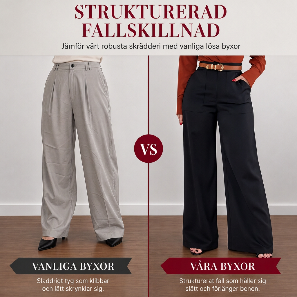 👖 Casual bredbyxor av kostymmaterial for kvinnor, langbyxor for host och vinter