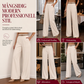 👖 Casual bredbyxor av kostymmaterial for kvinnor, langbyxor for host och vinter