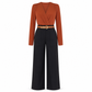 👖 Casual bredbyxor av kostymmaterial for kvinnor, langbyxor for host och vinter