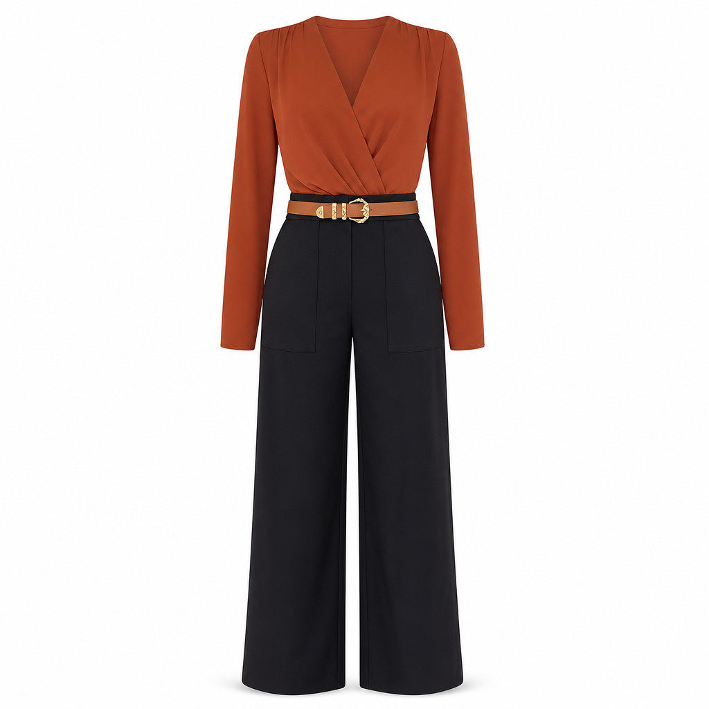 👖 Casual bredbyxor av kostymmaterial for kvinnor, langbyxor for host och vinter