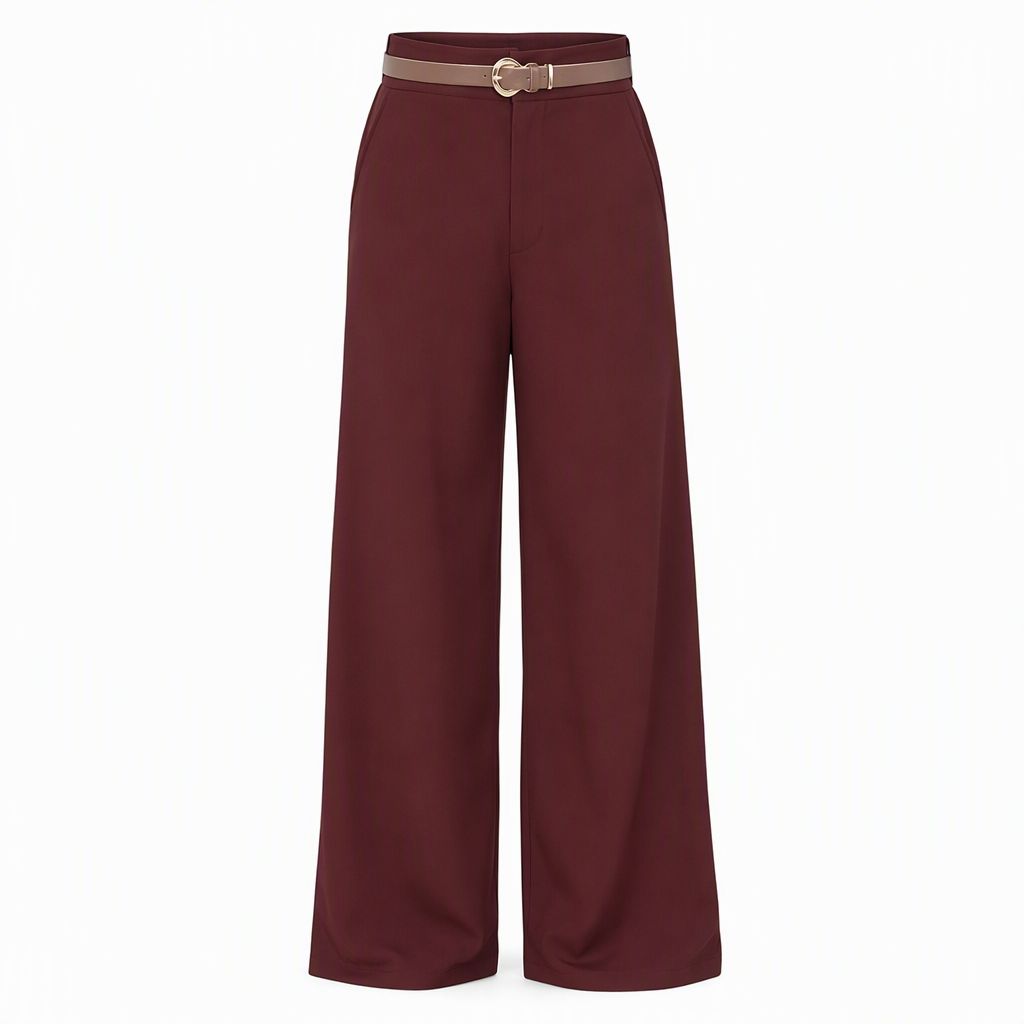 👖 Casual bredbyxor av kostymmaterial for kvinnor, langbyxor for host och vinter