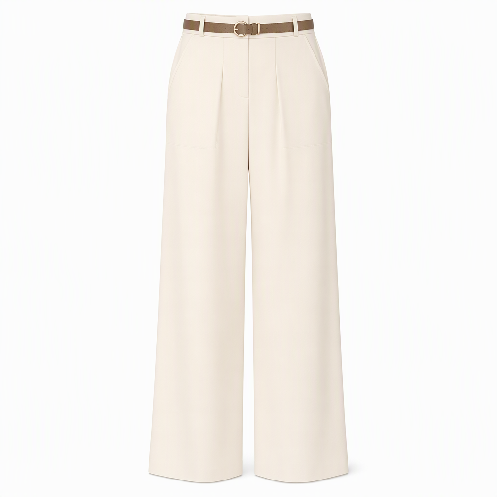 👖 Casual bredbyxor av kostymmaterial for kvinnor, langbyxor for host och vinter