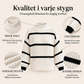 Randig Stickad Tröja Dam – Mjuk Polokrage, Avslappnad Passform & Elegant Vinterstil