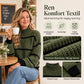 Randig Stickad Tröja Dam – Mjuk Polokrage, Avslappnad Passform & Elegant Vinterstil