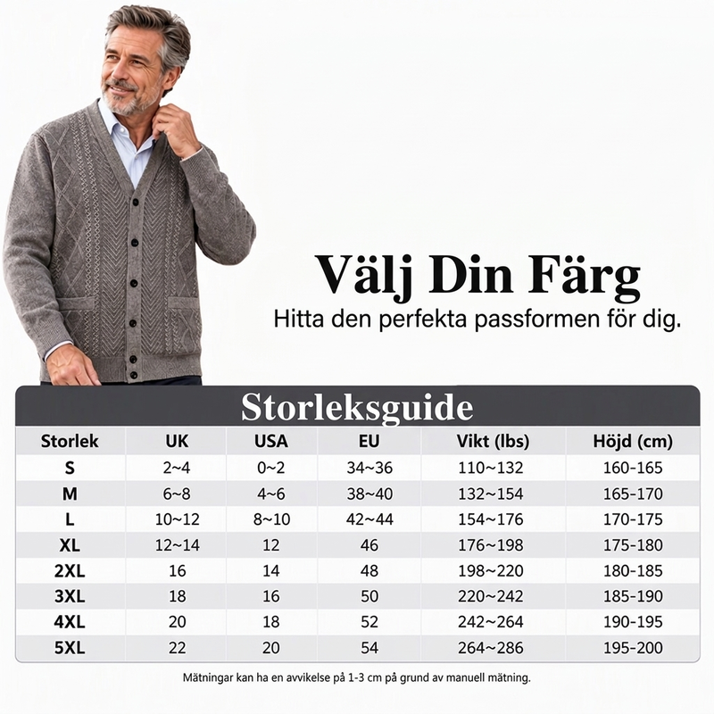 🧥Klassisk Stickad Cardigan Herr – Varm Termisk Design, Mjuk Komfort & Elegant Vardagsstil