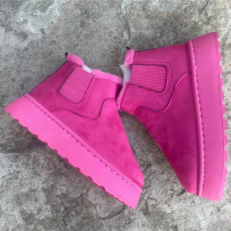 Dam Vinterstövlar med Foder – Klassiska Snökängor med Platå, Värme & Bekväm Passform
