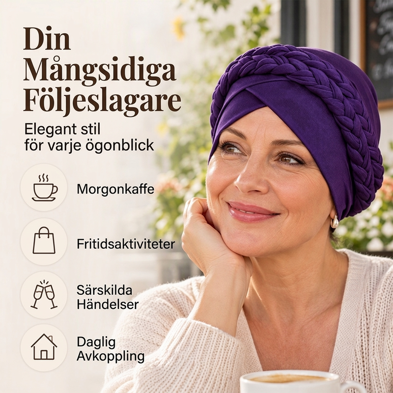 Elegant Turbanmössa för Kvinnor – Mjuk, Varm & Stilren Flätad Design för Höst och Vinter