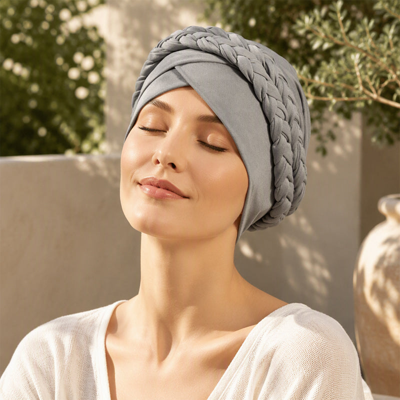 Elegant Turbanmössa för Kvinnor – Mjuk, Varm & Stilren Flätad Design för Höst och Vinter