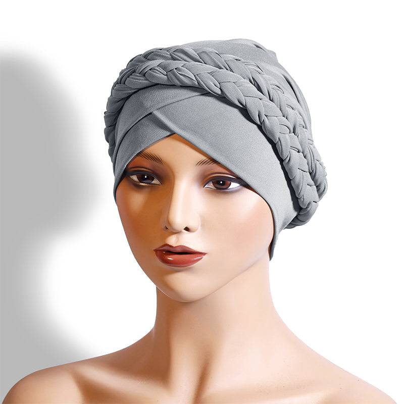 Elegant Turbanmössa för Kvinnor – Mjuk, Varm & Stilren Flätad Design för Höst och Vinter