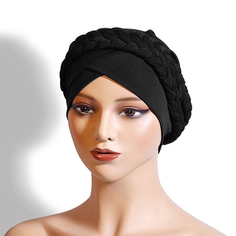 Elegant Turbanmössa för Kvinnor – Mjuk, Varm & Stilren Flätad Design för Höst och Vinter