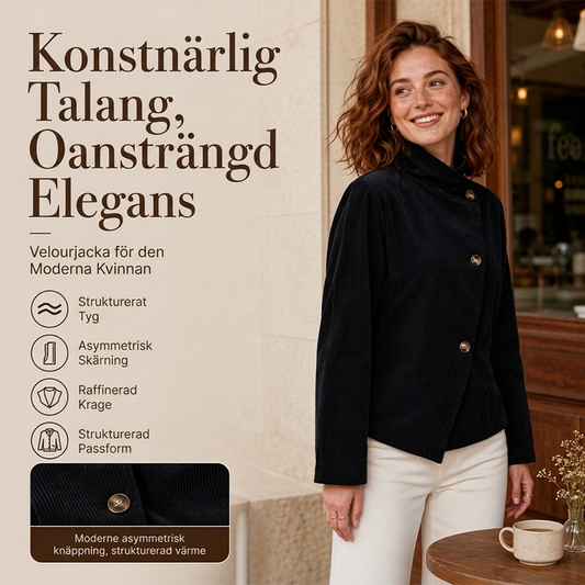 Damjacka i Manchester – Elegant Asymmetrisk Kort Jacka med Modern Design & Bekväm Passform