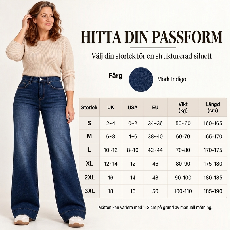 Jeans Dam Hög Midja – Fodrade med Brett Ben och Borstad Insida