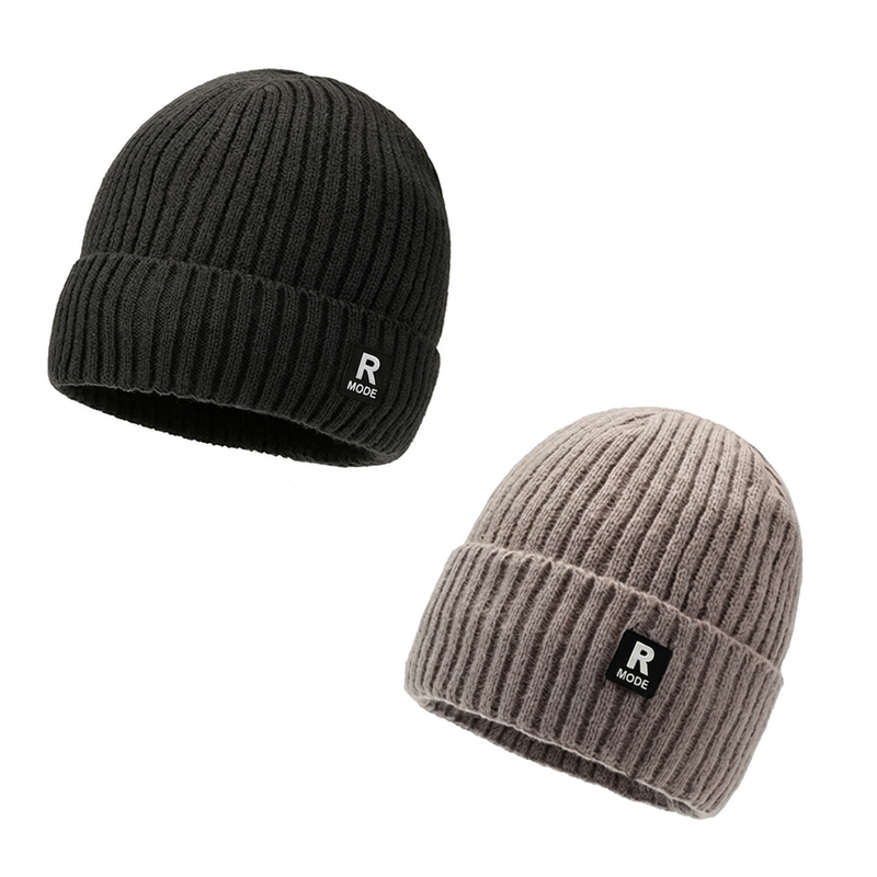 Ribbstickad Mössa Herr – Varm Beanie med Djup Passform 🎁Köp 1 få 1