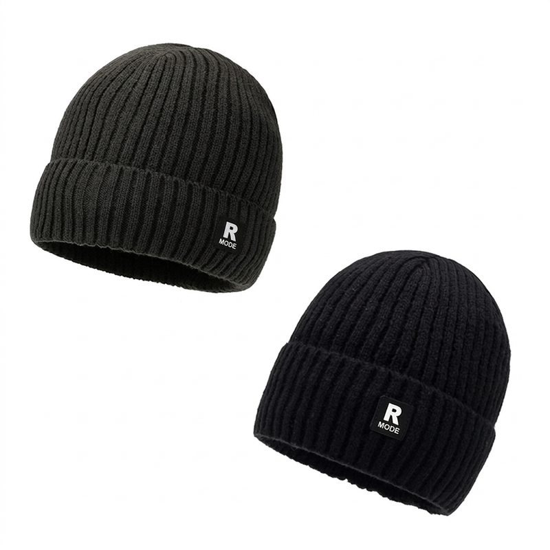 Ribbstickad Mössa Herr – Varm Beanie med Djup Passform 🎁Köp 1 få 1