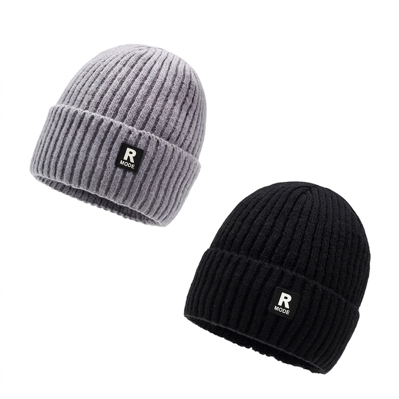 Ribbstickad Mössa Herr – Varm Beanie med Djup Passform 🎁Köp 1 få 1