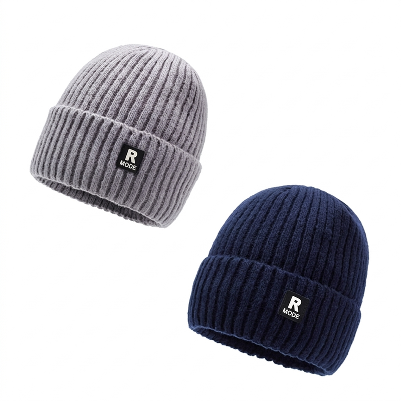 Ribbstickad Mössa Herr – Varm Beanie med Djup Passform 🎁Köp 1 få 1