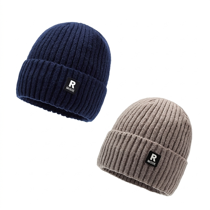 Ribbstickad Mössa Herr – Varm Beanie med Djup Passform 🎁Köp 1 få 1