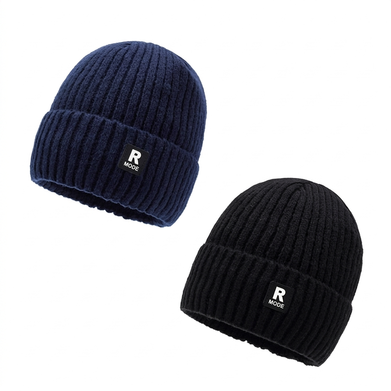 Ribbstickad Mössa Herr – Varm Beanie med Djup Passform 🎁Köp 1 få 1