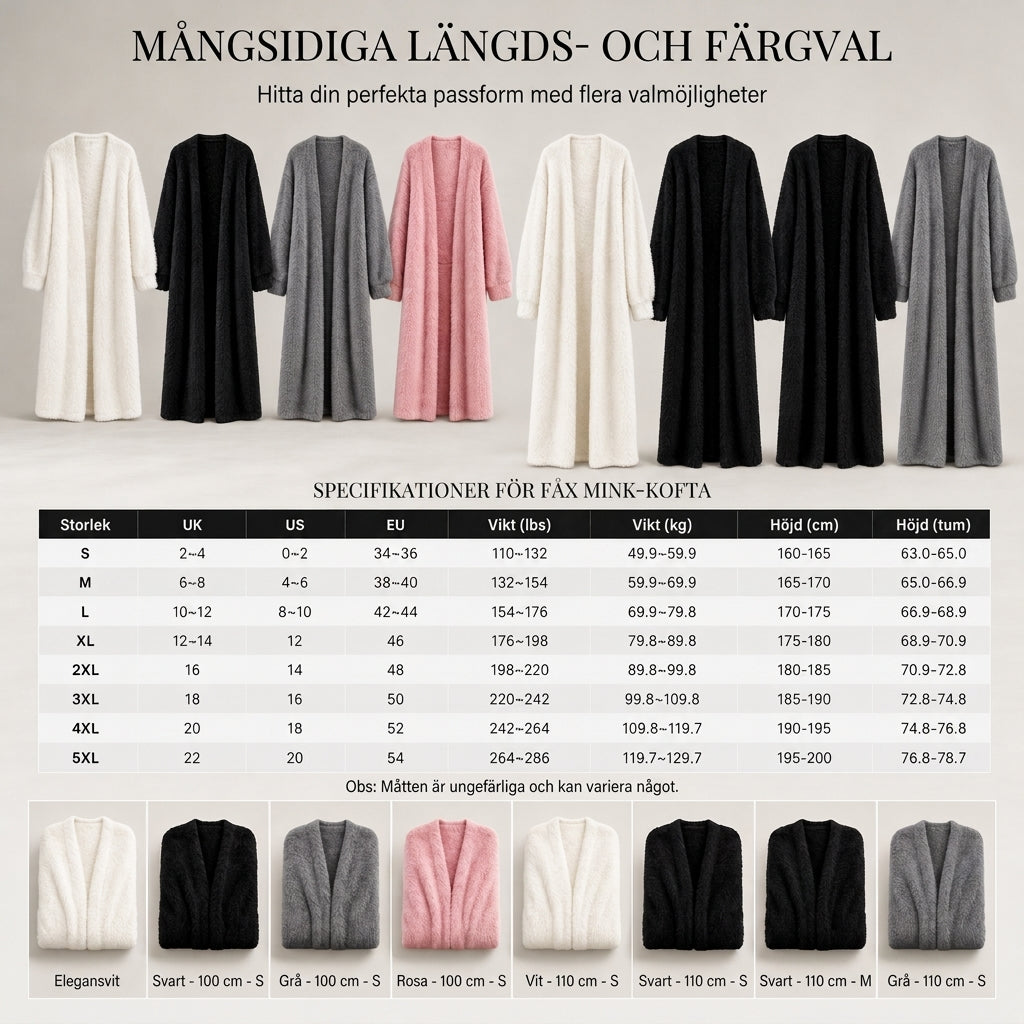 🥰 Nyhet! Lång fluffig kofta dam – öppen modell med ledig passform