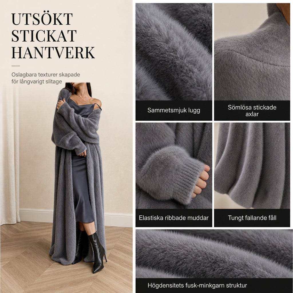 🥰 Nyhet! Lång fluffig kofta dam – öppen modell med ledig passform