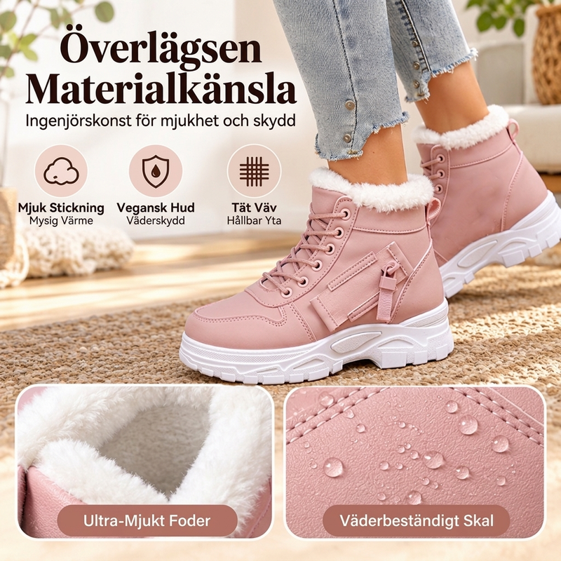 Vinterkängor Dam med Plyschfoder – Lätta, Varma och Vattenavvisande