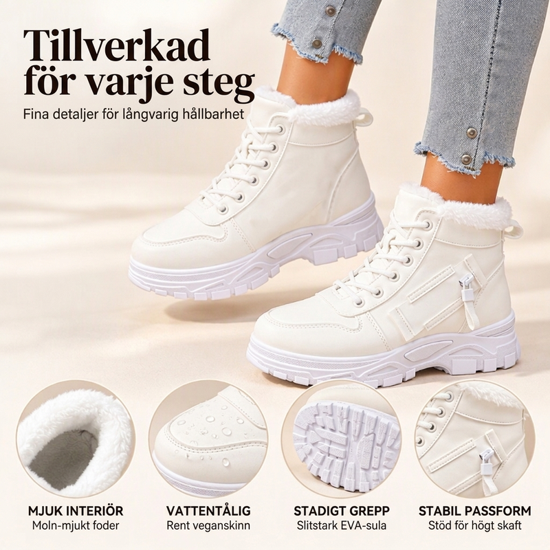 Vinterkängor Dam med Plyschfoder – Lätta, Varma och Vattenavvisande