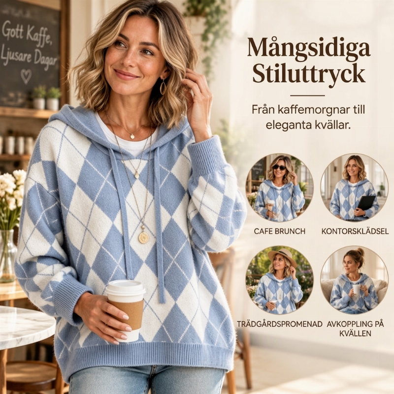 👚 Vardaglig rutig huvtröja för kvinnor – mjuk, varm, bekväm och mångsidig, perfekt för höst och vardag, nu till halva priset! ✨