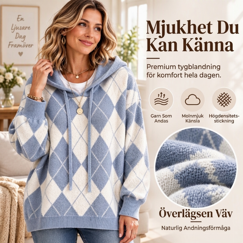 👚 Vardaglig rutig huvtröja för kvinnor – mjuk, varm, bekväm och mångsidig, perfekt för höst och vardag, nu till halva priset! ✨