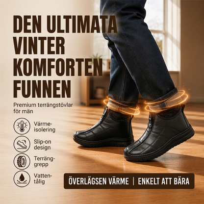 ❄️ Tidsbegränsat erbjudande ✨Varmfodrade vinterskor för herr med halkskyddande sula