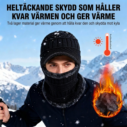✨ Fodrad balaklava med skärm – mössa, ansiktsskydd och halsvärmare i ett