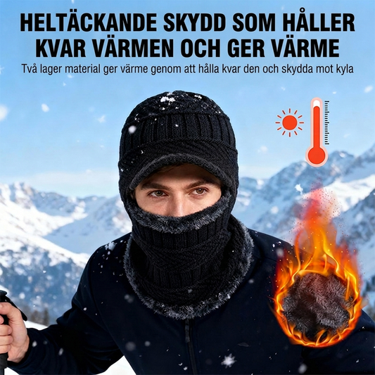 ✨ Fodrad balaklava med skärm – mössa, ansiktsskydd och halsvärmare i ett