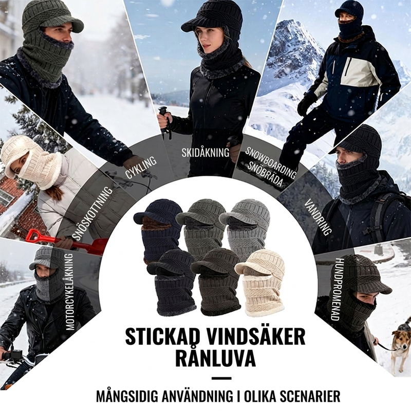 ✨ Fodrad balaklava med skärm – mössa, ansiktsskydd och halsvärmare i ett