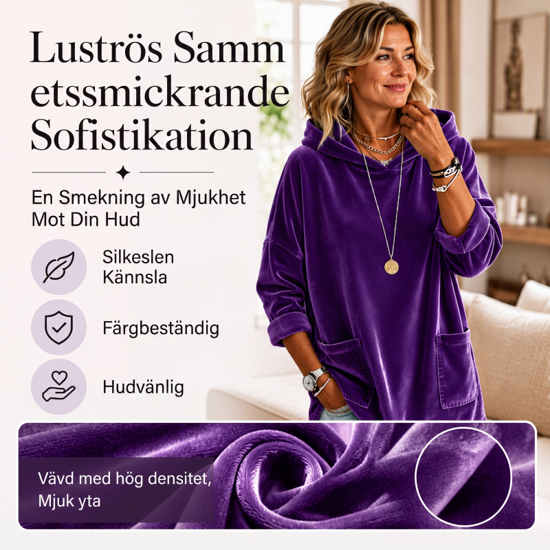👚 Huvtröja i sammet för kvinnor – mjuk, varm och bekväm, perfekt för vardag och höst! ✨